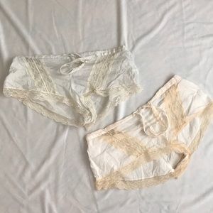 2 Pairs Sexy Lace Victoria's Secret Sleep Shorts